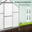 6 x 2.5ft Polycarbonate Greenhouse Walk-In Green House with Rain Gutter, Sliding Door, Window, Foundation, Grey