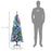 5' Tall Prelit Pencil Slim Artificial Christmas Tree with Realistic Branches, 250 Colourful LED Lights and 408 Tips, Xmas Decoration, Green