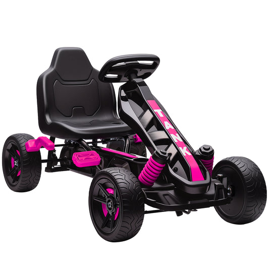 Pedal Go Kart with Automatic Clutch, for Ages 3-6 Years, Pink