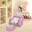 Kids Toddler Sofa Children's Armchair Footstool with Thick Padding, Anti-skid Foot Pads, 30 x 28 x 21cm, Pink