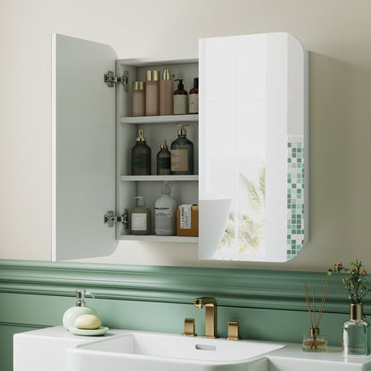 Arched Bathroom Mirror Cabinet, Wall Mounted Mirrored Cabinet
