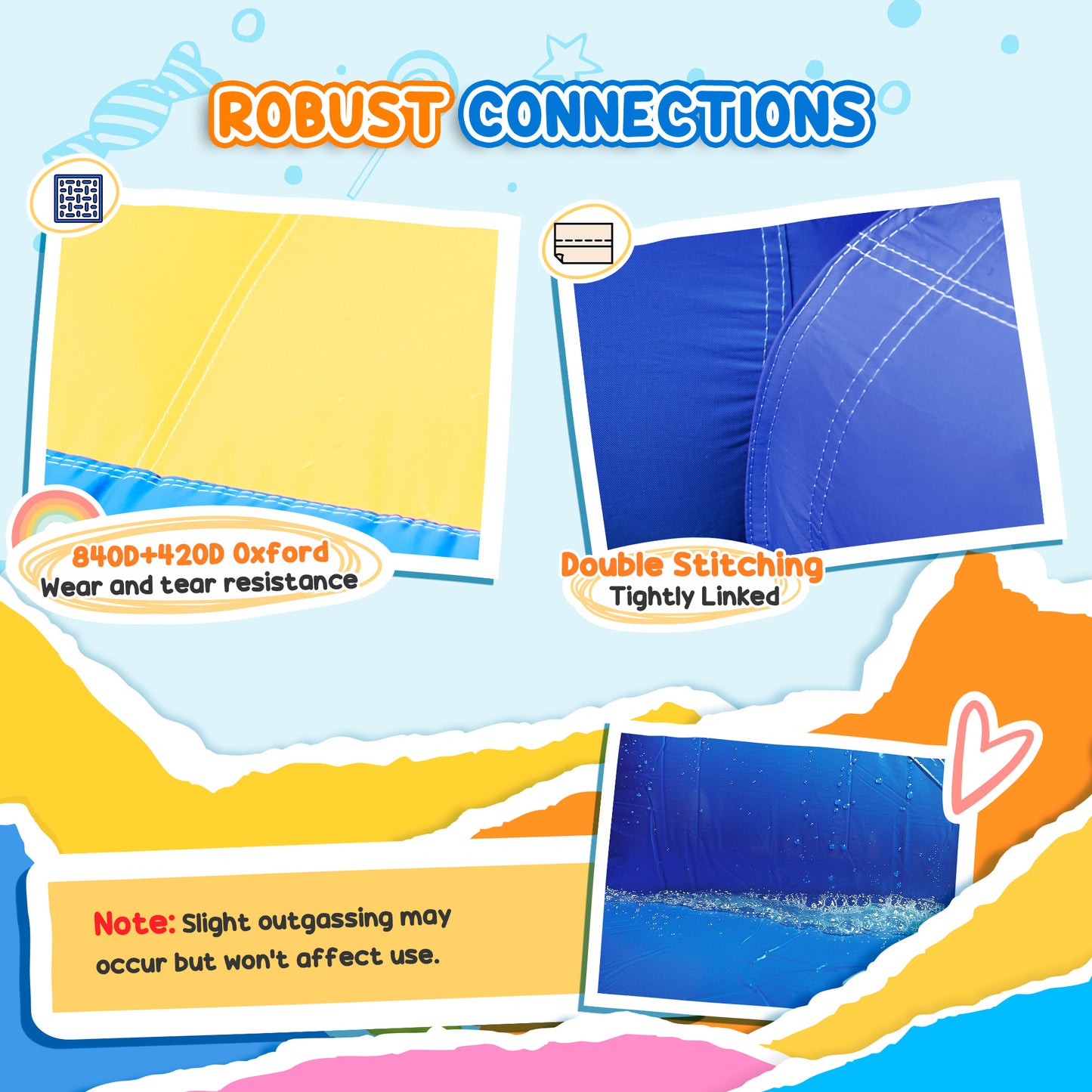 Inflatable Bouncy Castle, Water Bounce House 6 in 1 with Blower