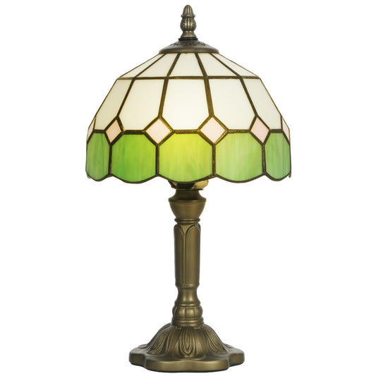 Tiffany-Style Table Lamp for Bedroom, Bulb not Included, Green