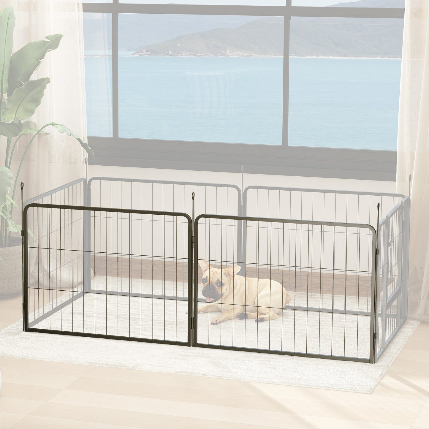 2 Piece Dog Pen Expansion Pack for 60cm High Pet Playpen for S Dogs