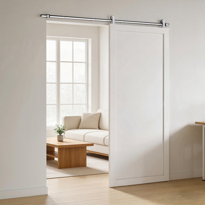 Sliding Door Hardware Kit Smooth Quiet 180cm Sliver Tone
