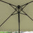 2.5m Square Double Top Garden Parasol Cantilever Umbrella with Ruffles, Beige