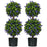 Set of 2 Artificial Plants, Lavender Flowers Ball Trees with Pot, for Home Indoor Outdoor Decor, 70cm