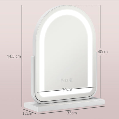Vanity Mirror with 3 Colour Light, 360 Degree Rotation, Touch Screen