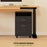 60cm Storage Cabinet with Drawers and Open Shelf, Black