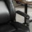 Faux Leather Desk Chair with Adjustable Height, 227kg 500LBS, Black