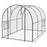 Polytunnel Greenhouse Walk-in Grow House with Plasric Cover, Door, Mesh Window and Steel Frame, 3 x 2 x 2m, Clear