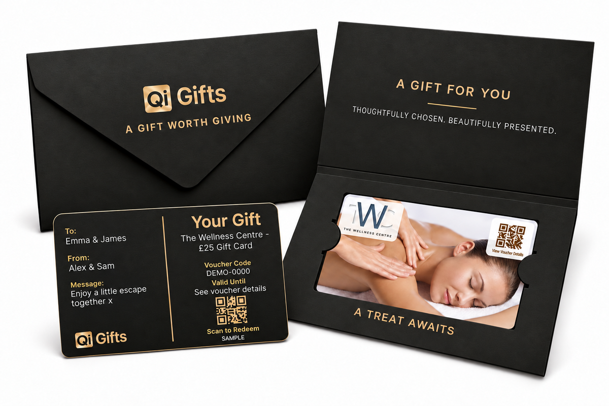 Premium physical gift card presentation