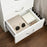 Modern 3 Drawers Side Cabinet Wooden Bedside Table White