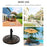 13kg Round Umbrella Base Outdoor Parasol Base Weight Stand Holder for Outdoor Garden Bronze Tone