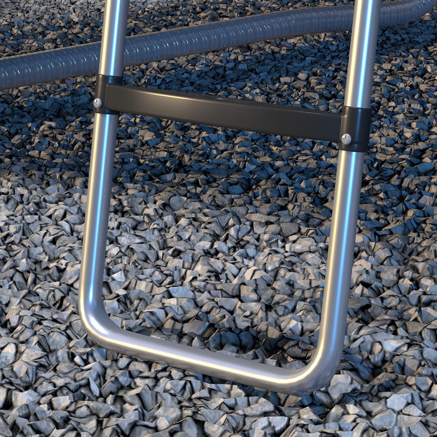 2 Steps/3 Steps Galvanised Steel Trampoline Ladder Climbing