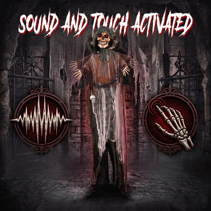 170cm Animated Halloween Grim Reaper for Covered Outdoor