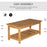 45 x 90cm Acacia Wood Two-Tier Garden Table