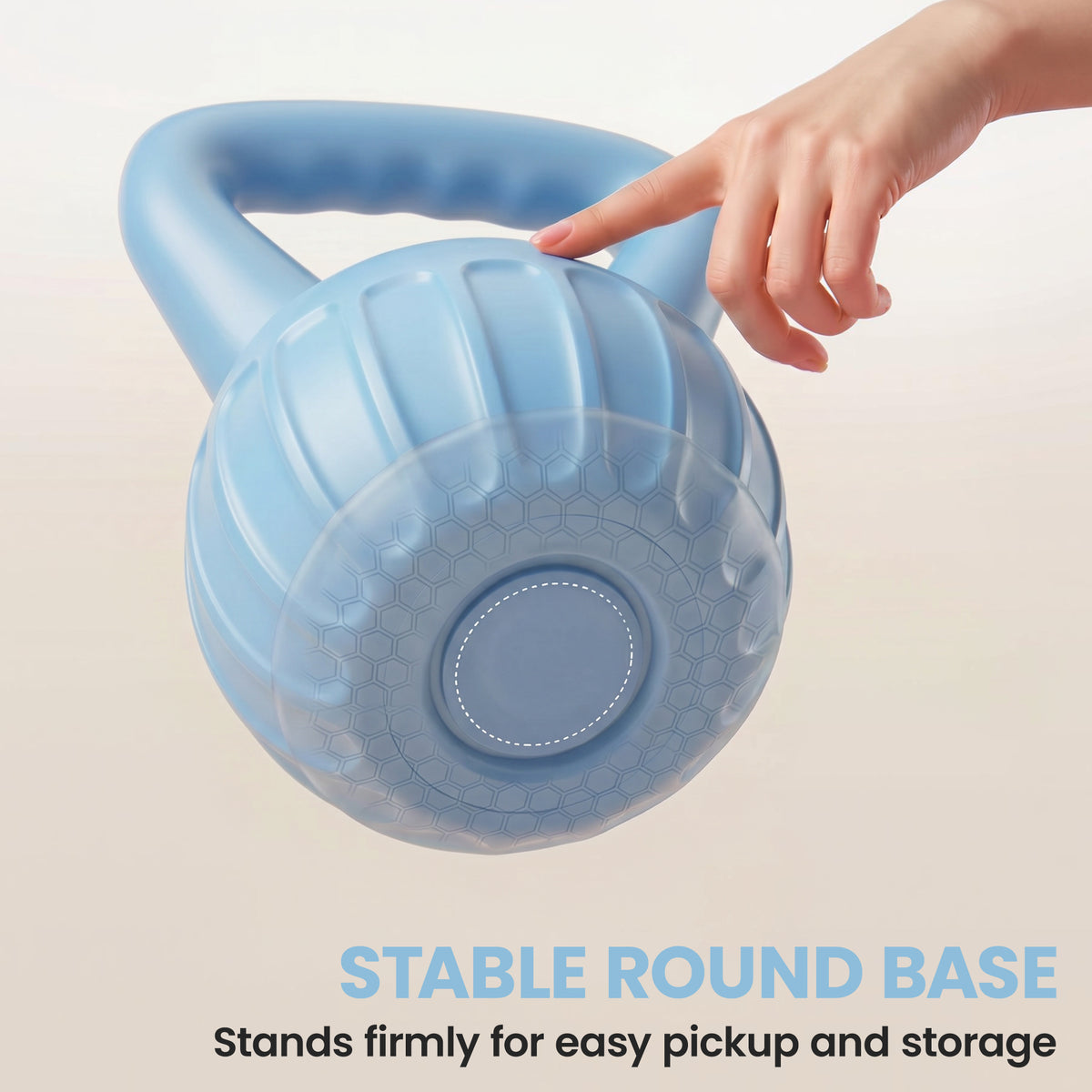 10kg Kettlebell with Non-Slip Handle - Blue