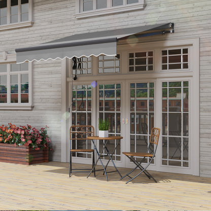 2.5 x 2m Electric Retractable Awning w/ Aluminium Frame Dark Grey