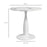 Round Dining Table, Modern Dining Room Table with Steel Base, Non-slip Foot Pad, Space Saving Small Dining Table