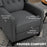 Wingback Recliner Chair for Home Theater, Button Tufted Microfibre Cloth Reclining Armchair with Leg Rest, Deep Grey