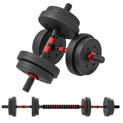 15 kg Adjustable 2 in 1 Barbell Dumbbells Weight Set for Body Fitness