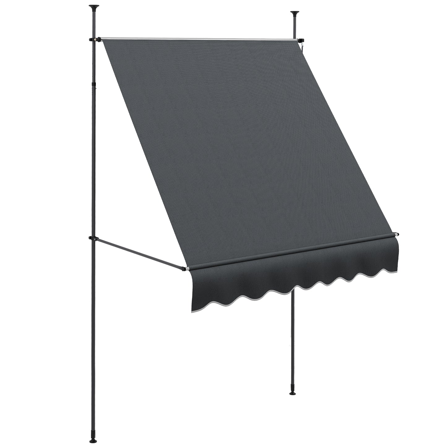 2 x 1.2m Freestanding Retractable Awning, Non-Screw Garden Awning
