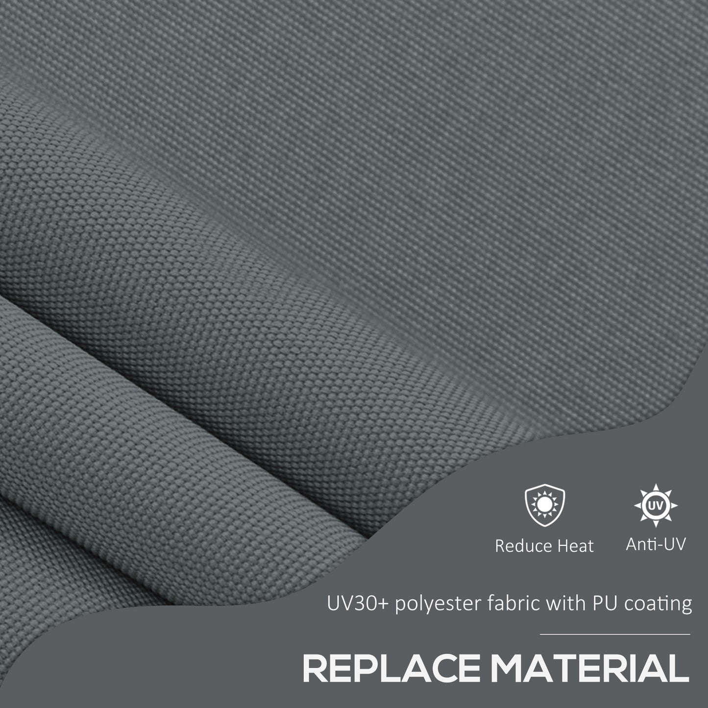 2 x 1.2m Freestanding Retractable Awning, Non-Screw Garden Awning