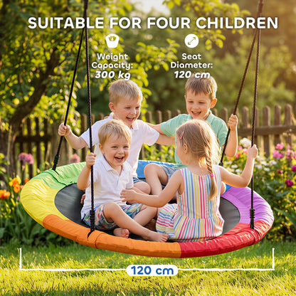 Nest Swing Heavy Duty 300kg Waterproof 120 cm Rainbow