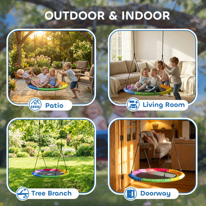 Nest Swing Heavy Duty 300kg Waterproof 120 cm Rainbow
