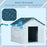 Plastic Weatherproof Dog House, Blue