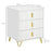 3 Drawer Dresser, Chest of Drawers Storage Cabinet, White