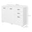 Modern Sideboard Kitchen Storage Cabinet with 2 Drawers and Shelves