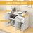 Modern Sideboard Kitchen Storage Cabinet with 2 Drawers and Shelves