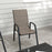 4 Pieces Garden Chairs, Stackable Outdoor Dining Chair, Grey