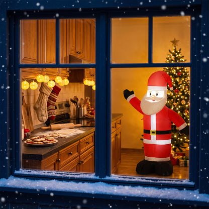 5ft Christmas Inflatable Velvet Look Santa Claus