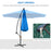 3(m) Garden Banana Parasol Cantilever Umbrella w/ Cross Base, Blue