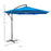 3(m) Garden Banana Parasol Cantilever Umbrella w/ Cross Base, Blue