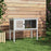 Wooden Rabbit Hutch Guinea Pig Hutch Bunny Cage Garden Built in Tray Openable Asphalt Roof Small Animal House 84 x 43 x 70 cm Brown