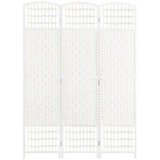 3 Panel Folding Room Divider, Privacy Screen, Freestanding Paravent Partition Separator for Living Room, Bedroom and Office, 120 x 170cm, White
