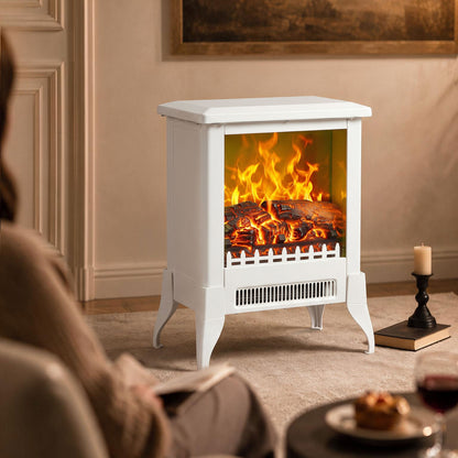 Electric Fireplace Stove, Fireplace Heater W/ Flame Effect