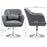 Stylish Retro Swivel Tub Chair Steel Frame Cushion Seat Dark Grey