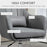 Stylish Retro Swivel Tub Chair Steel Frame Cushion Seat Dark Grey