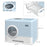 Cat Litter Box Enclosed with Lid Front Entry Top Exit, Drawer Tray, Scoop, 52L x 41W x 38.5Hcm - Blue