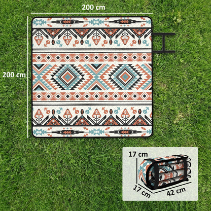 Picnic Blanket, 200x200CM Beach Blanket Outdoor Picnic Mat