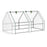 Mini Small Greenhouse with Steel Frame & PE Cover & Zippered Window Poly tunnel Steeple for Plants Vegetables, 180 x 90 x 90 cm, White