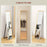 Full Length Mirror Wall Mount Leaning Standing Mirror, White