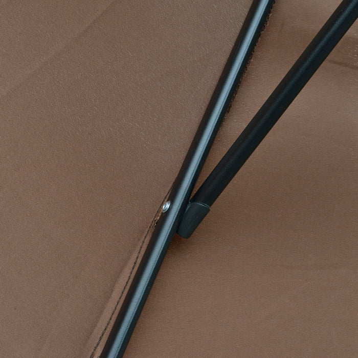 Cantilever Umbrella Parasol Hanging Banana Steel Brown 3M Patio