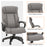 High Back Executive Office Chair 6- Point Vibration Massage Extra Padded Swivel Ergonomic Tilt Desk Seat, Grey