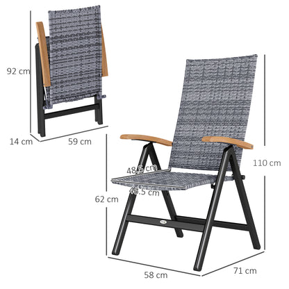 Outdoor Folding Dining Chair, Dining Chair, Light Grey